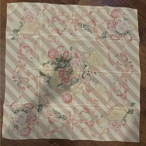 NEW! Ralph Lauren Floral Garden‎ 100% Silk Scarf VINTAGE 90s 35” A1